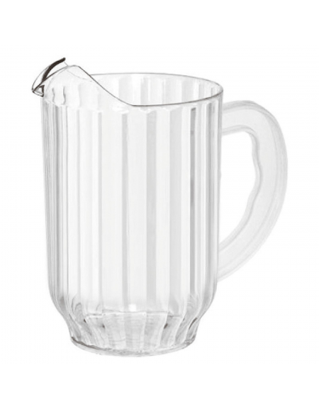 Brocca caraffa in policarbonato trasparente - diametro cm 10 - altezza cm 15 - capacità lt. 0,9