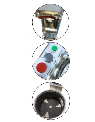 Pelapatate da pavimento professionale - capacità 9 Kg  - con cassetto di raccolta - mm 400x670x843h