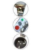 Pelapatate da pavimento professionale - capacità 12 Kg - con cassetto di raccolta - mm 400x670x690h