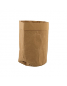 Cesto pane tondo in carta kraft lavabile - colore marrone - diametro cm 12 - altezza cm 12