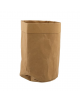 Cesto pane tondo in carta kraft lavabile - colore marrone - diametro cm 15 - altezza cm 10