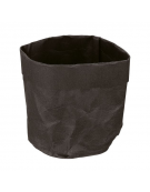 Cesto pane tondo in carta kraft lavabile - colore nero - diametro cm 22 - altezza cm 13