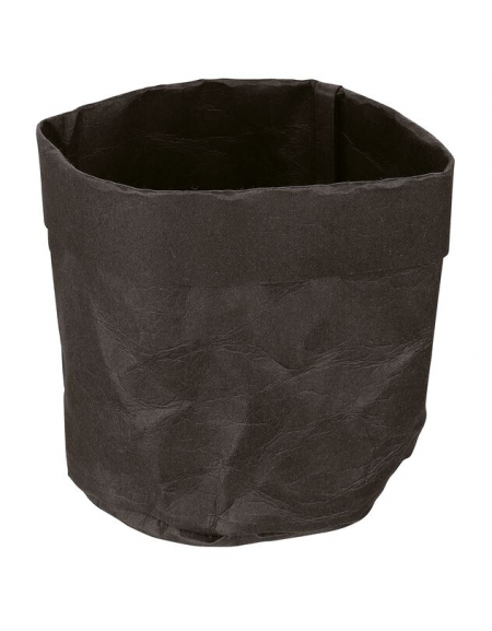 Cesto pane tondo in carta kraft lavabile - colore nero - diametro cm 25 - altezza cm 18