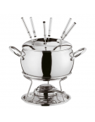 Set fonduta bourguignonne in acciaio inox - 13 pezzi - capacità lt. 2,2 - diametro cm 22 - altezza cm 23