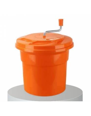 Centrifuga per insalata e verdura, capacità Lt 12 - materiale PP - munita di scarico - mm Ø330x440h