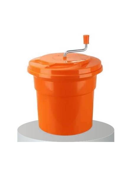 Centrifuga per insalata e verdura, capacità Lt 12 - materiale PP - munita di scarico - mm Ø330x440h