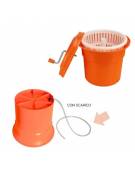 Centrifuga per insalata e verdura, capacità Lt 12 - materiale PP - munita di scarico - mm Ø330x440h