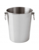 Secchio vino in acciaio inox - colore grigio - diametro cm 20-16 - altezza cm 24