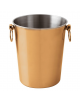 Secchio vino in acciaio inox - colore rame - diametro cm 20-16 - altezza cm 24