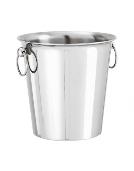 Secchiello vino in acciaio inox - 1/2 bottiglie - diametro cm 17-12,5 - altezza cm 16