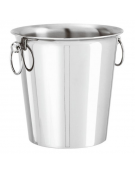 Secchiello vino in acciaio inox - 1 bottiglia - diametro cm 21,5-16 - altezza cm 21