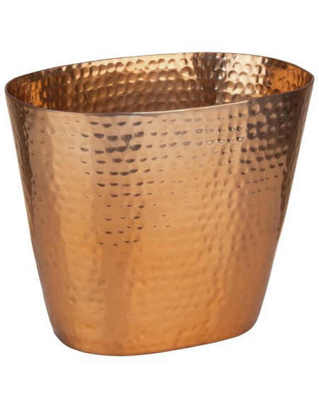 Secchiello vino in alluminio - colore rame - 1 bottiglia - capacità Lt. 2,1 - cm 20,5x14x17h