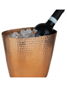 Secchiello vino in alluminio - colore rame - 1 bottiglia - capacità Lt. 2,1 - cm 20,5x14x17h