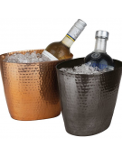 Secchiello vino in alluminio - colore nero - 1 bottiglia - capacità Lt. 2,1 - cm 20,5x14x17h