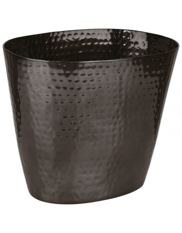 Secchiello vino in alluminio - colore nero - 1 bottiglia - capacità Lt. 2,1 - cm 20,5x14x17h