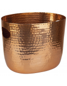 Secchiello vino in alluminio - colore rame - 1/2 bottiglie - capacità Lt. 3,9 - cm 25,5x19x20h