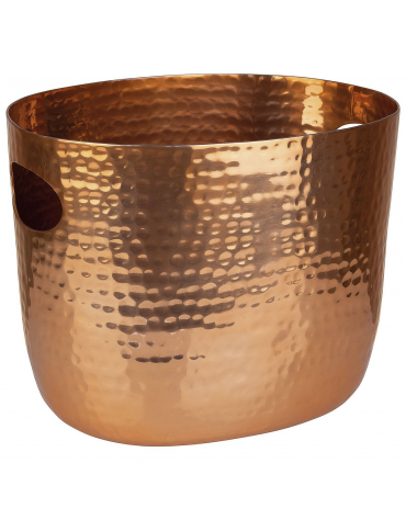 Secchiello vino in alluminio - colore rame - 1/2 bottiglie - capacità Lt. 3,9 - cm 25,5x19x20h