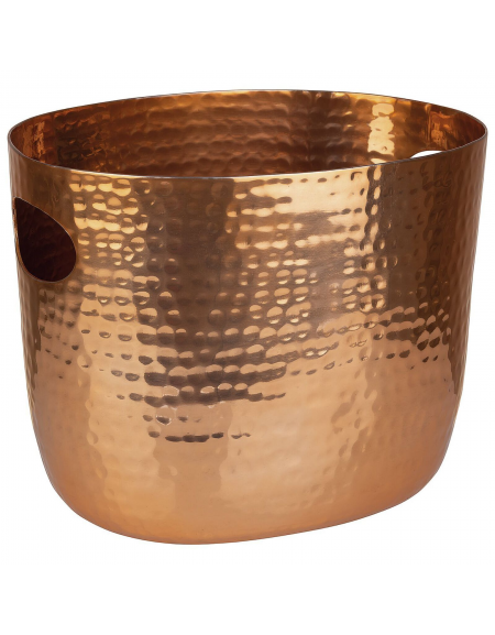 Secchiello vino in alluminio - colore rame - 1/2 bottiglie - capacità Lt. 3,9 - cm 25,5x19x20h