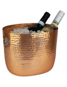 Secchiello vino in alluminio - colore rame - 1/2 bottiglie - capacità Lt. 3,9 - cm 25,5x19x20h