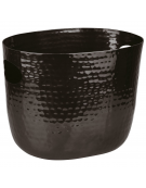 Secchiello vino in alluminio - colore nero - 1/2 bottiglie - capacità Lt. 3,9 - cm 25,5x19x20h