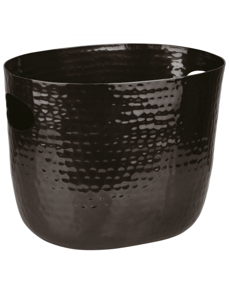 Secchiello vino in alluminio - colore nero - 1/2 bottiglie - capacità Lt. 3,9 - cm 25,5x19x20h