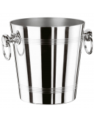 Secchiello vino in alluminio con anelli - diametro cm 20-15 - altezza cm 21