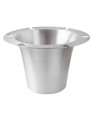 Secchio vino in alluminio con 6 fori portacalici - diametro cm 40,2 - altezza cm 25,3