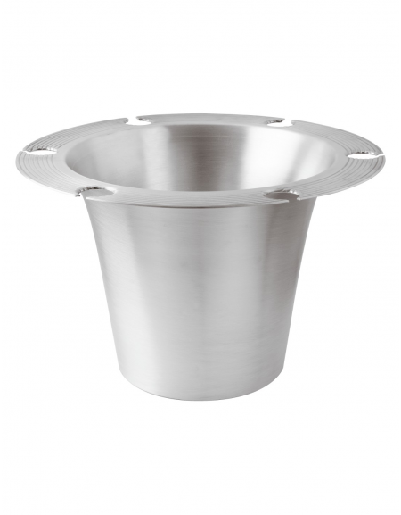 Secchio vino in alluminio con 6 fori portacalici - diametro cm 40,2 - altezza cm 25,3