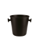 Secchiello vino in alluminio con maniglie ABS - colore nero - capacità Lt. 5 - diametro cm 15-21,5 - altezza cm 22