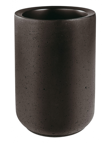 Glacette termica portabottiglia in cemento - colore nero - diametro cm 12/10 - altezza cm 19