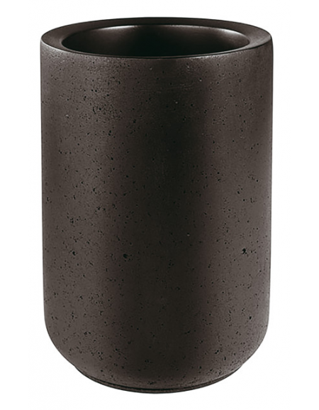 Glacette termica portabottiglia in cemento - colore nero - diametro cm 12/10 - altezza cm 19
