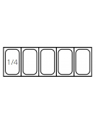 Vetrina frigorifera refrigerata statica per pizzeria in acciaio inox 304 con vetri - capacità 5 x GN1/4 - cm 120x33,5x23/43,5h