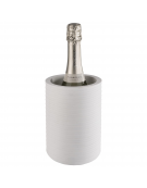 Glacette termica portabottiglia in cemento - colore bianco - diametro cm 13/10 - altezza cm 19,5