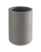 Glacette termica portabottiglia in cemento scanalato - colore grigio scuro - diametro cm 13/10 - altezza cm 19,5