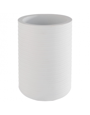Glacette termica portabottiglia in cemento - colore bianco - diametro cm 13/10 - altezza cm 19,5
