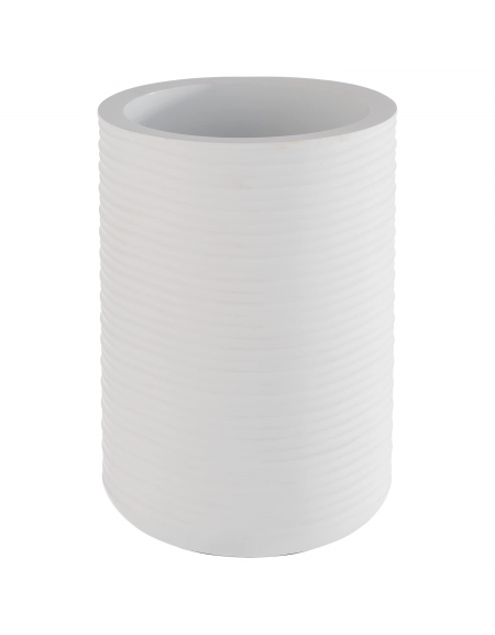 Glacette termica portabottiglia in cemento - colore bianco - diametro cm 13/10 - altezza cm 19,5