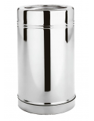 Glacette termica portabottiglia in acciaio inox lucido - diametro cm 9,5 - altezza cm 22,5