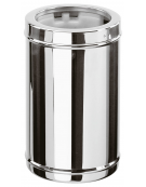 Glacette termica portabottiglia in acciaio inox lucido - diametro cm 10 - altezza cm 21