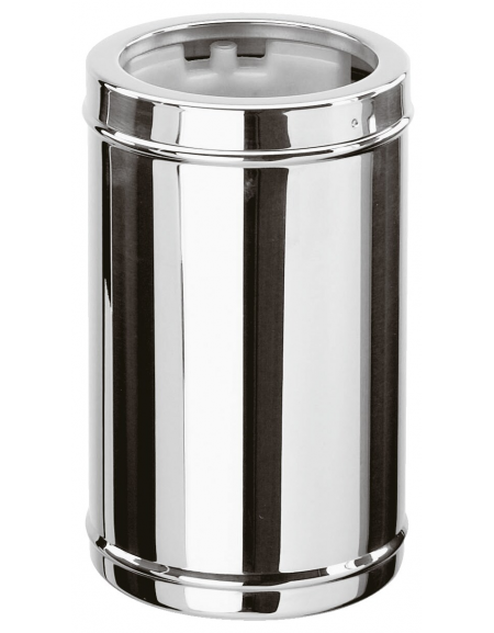 Glacette termica portabottiglia in acciaio inox lucido - diametro cm 10 - altezza cm 21
