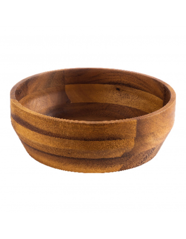 Ciotola coppa cereali in legno di acacia - capacità Lt. 1,8 - diametro cm 21 - altezza cm 8,5