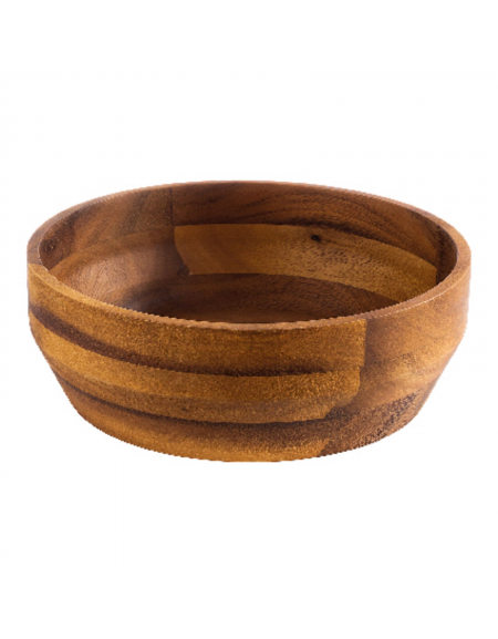 Ciotola coppa cereali in legno di acacia - capacità Lt. 1,8 - diametro cm 21 - altezza cm 8,5