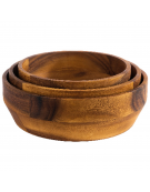 Ciotola coppa cereali in legno di acacia - capacità Lt. 3 - diametro cm 27 - altezza cm 8,5