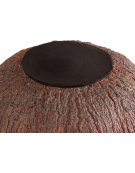 Ciotola insalatiera in cemento - effetto noce di cocco - capacità Lt. 1 - diametro cm 18 - altezza cm 9,5