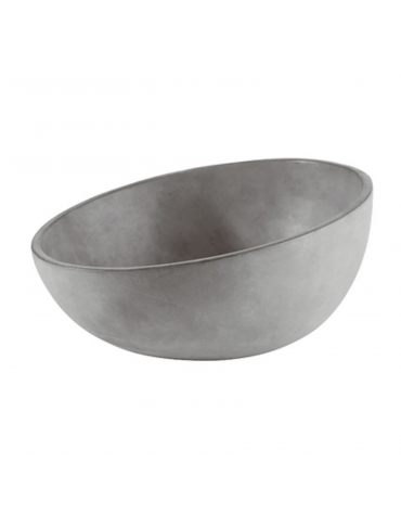 Ciotola insalatiera in cemento - capacità Lt. 1,7 - diametro cm 26 - altezza cm 13