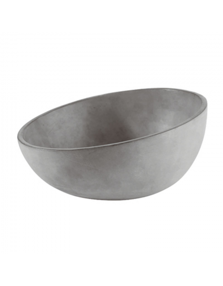 Ciotola insalatiera in cemento - capacità Lt. 1,7 - diametro cm 26 - altezza cm 13