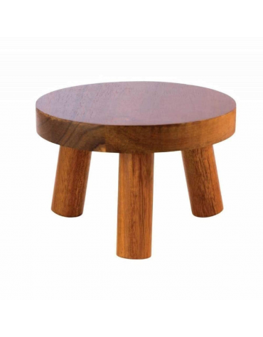 Alzata supporto per ciotole in legno - diametro cm 15 - altezza cm 10