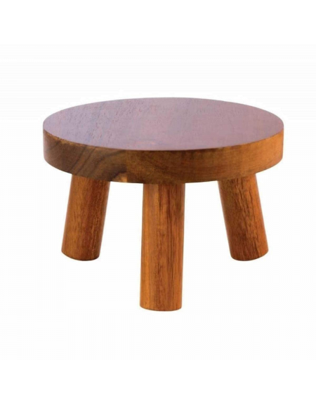 Alzata supporto per ciotole in legno - diametro cm 15 - altezza cm 10