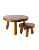 Alzata supporto per ciotole in legno - diametro cm 15 - altezza cm 10