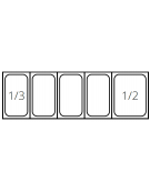 Vetrina refrigerata statica per pizzeria in acciaio inox 304 con vetri - capacità 4xGN1/3 + 1xGN1/2 - cm 140x39,5x23/43,5h