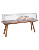 Coperchio in policarbonato trasparente per alzata buffet DN51285 - cm 53x16,2x10,5h
